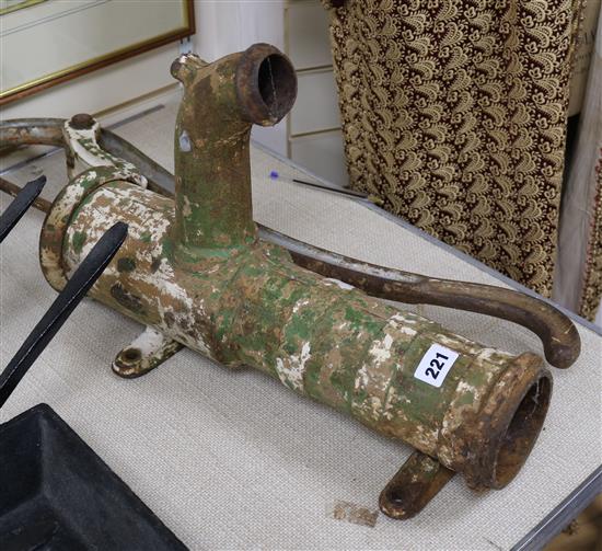 A Victorian iron water pump